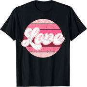 Vintage Sunset Love Valentine's Day Men's and Women's Same T-Shirt
