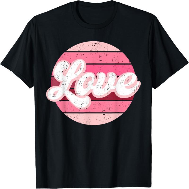 Vintage Sunset Love Valentine's Day Men's and Women's Same T-Shirt