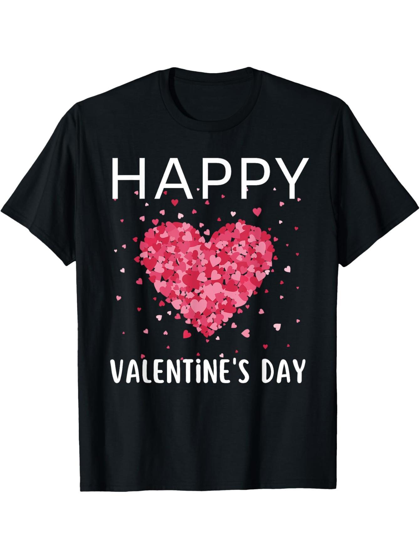Funny Valentine's Day Happy Heart Love Valentine's Day Men's and Women's T-Shirts