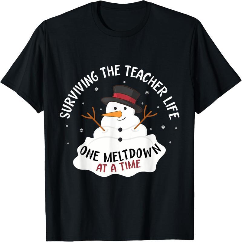 Crash again and again, live through the teacher's life Christmas T-shirt