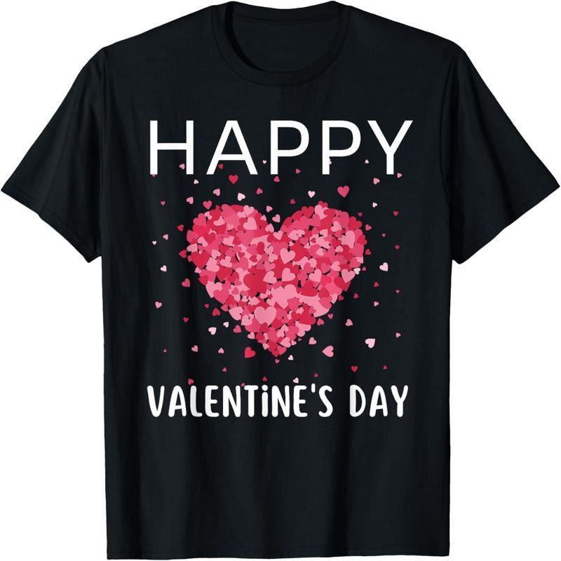 Funny Valentine's Day Happy Heart Love Valentine's Day Men's and Women's T-Shirts
