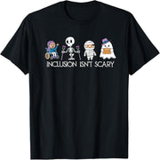 Inclusion Isn't Scary SLP Halloween Special Education Teacher Ghost Mummy T-Shirt