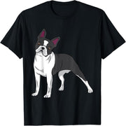 Dog, Boston Terrier, Puppy, Black and White Breed, Canine Lover T-Shirt