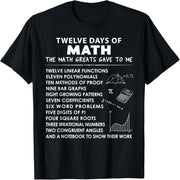 Christmas Math Teacher Shirt - 12 Days of Math