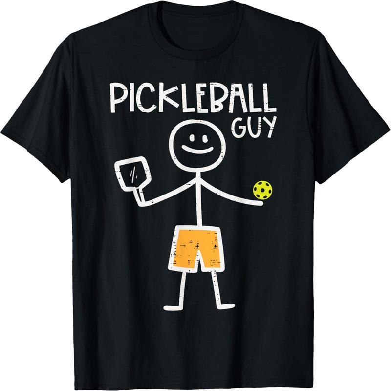Pickleball Guy Stickman Pickle Ball Boys Boys Girls Teen T-Shirt