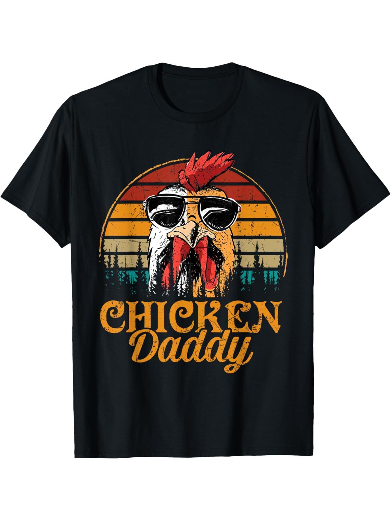Chicken Daddy Vintage Poultry Farmer Fun Father's Day Men's T-Shirt