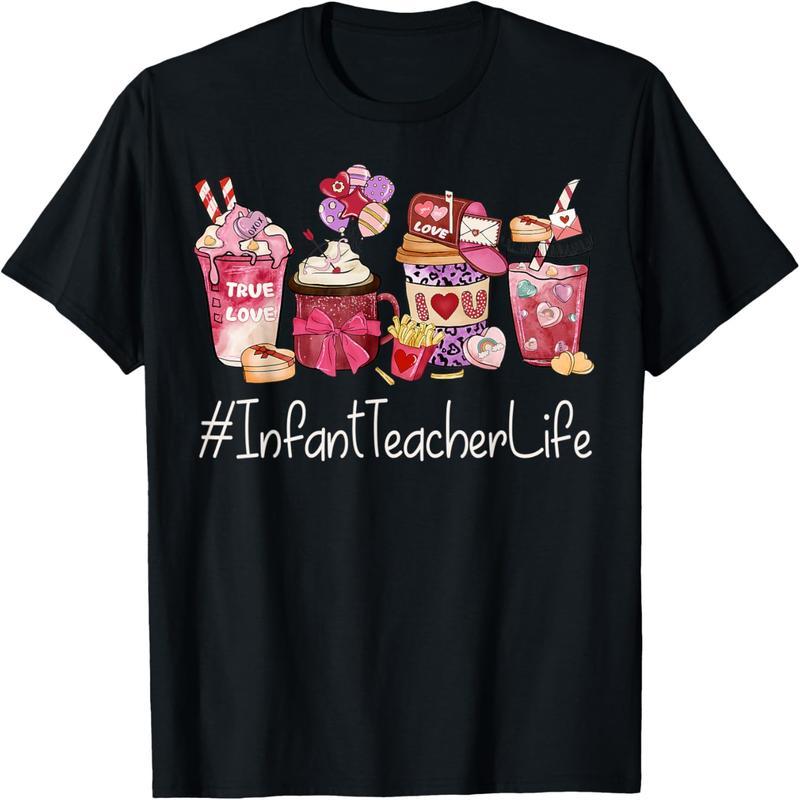 Preschool Teacher Fun Women's Coffee Heart Valentine's Day T-Shirt