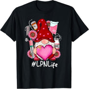 Gnome Valentine LPN Nurse Care Valentine's Day T-Shirt