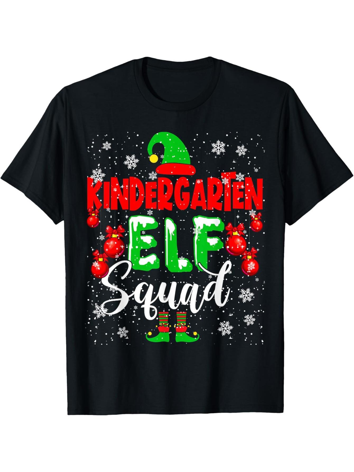 Kindergarten ELF Squad Fun Christmas ELF Boys, Girls Teacher T-Shirt