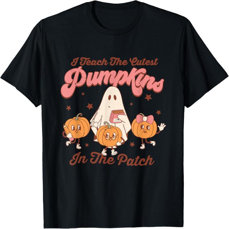 I Teach the Cutest Pumpkin Patch Teacher Halloween T-Shirt