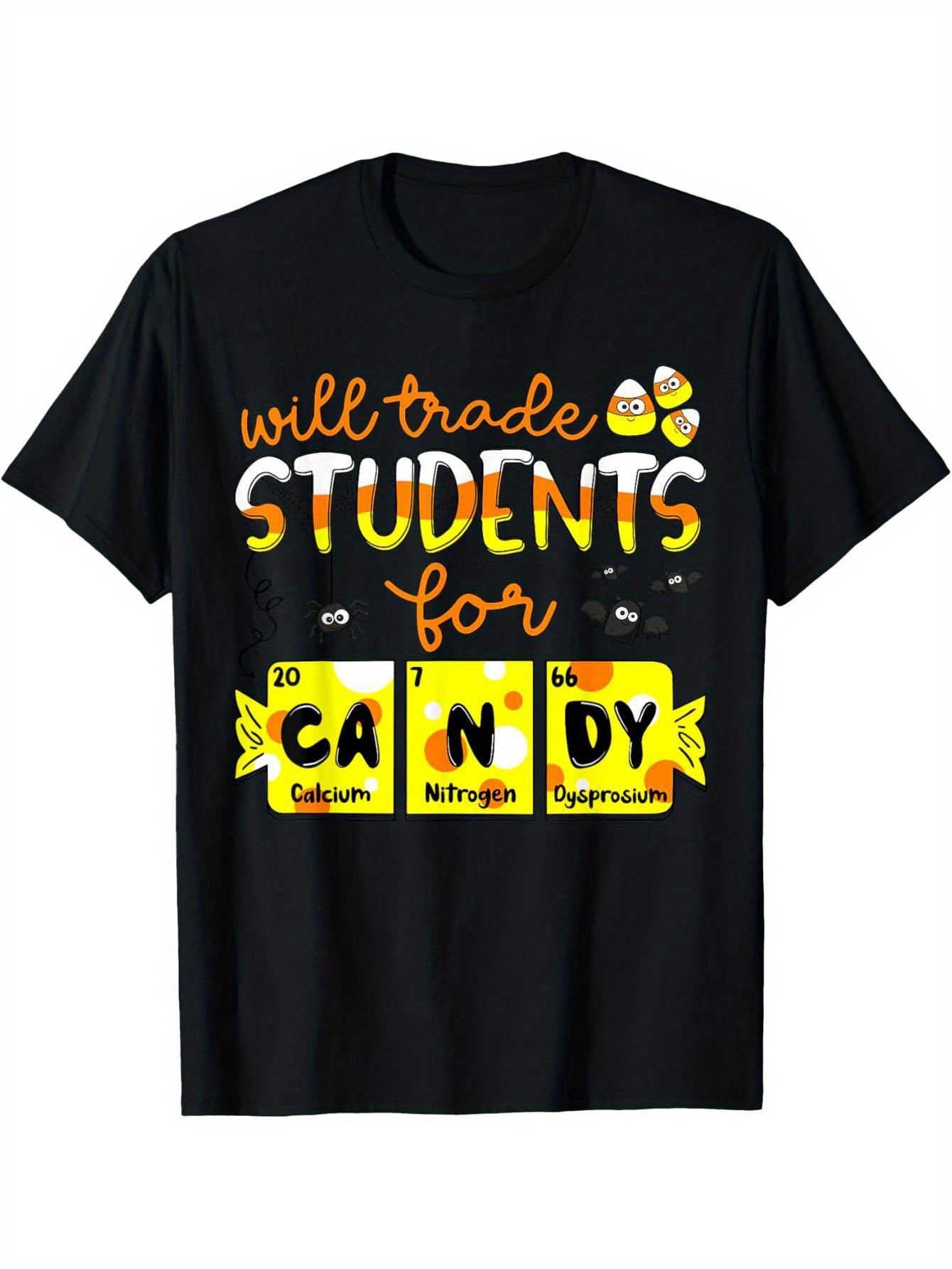 Science teachers will exchange candy Halloween T-shirts for students