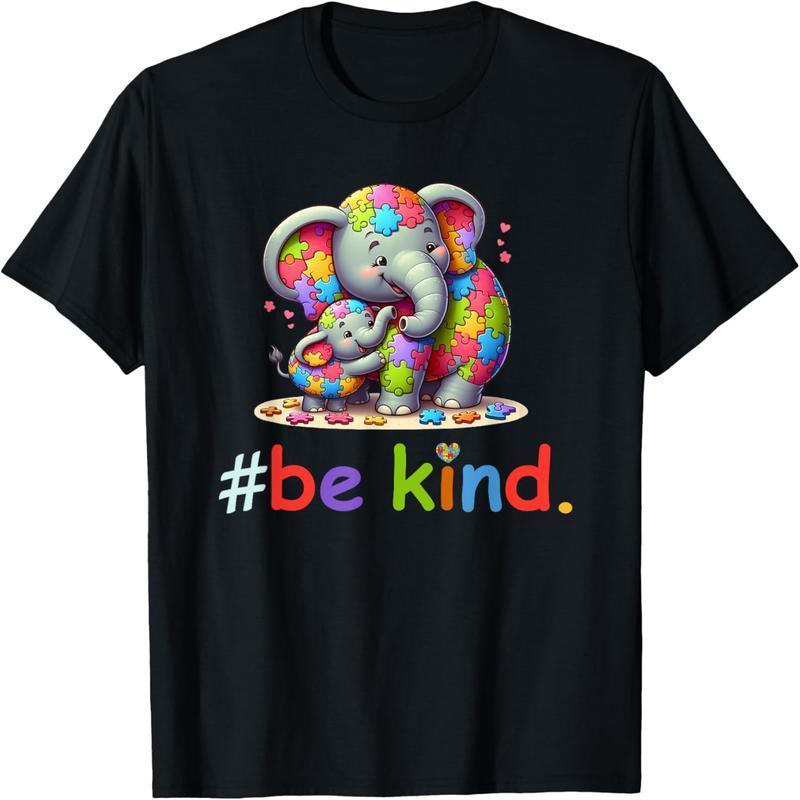 Autism Awareness Kindness Gift Elephant Mom Baby Kindness T-Shirt