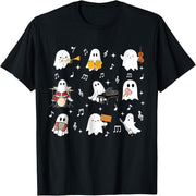 Halloween Music Teacher Gh-ost Playing Instrument T-Shirt