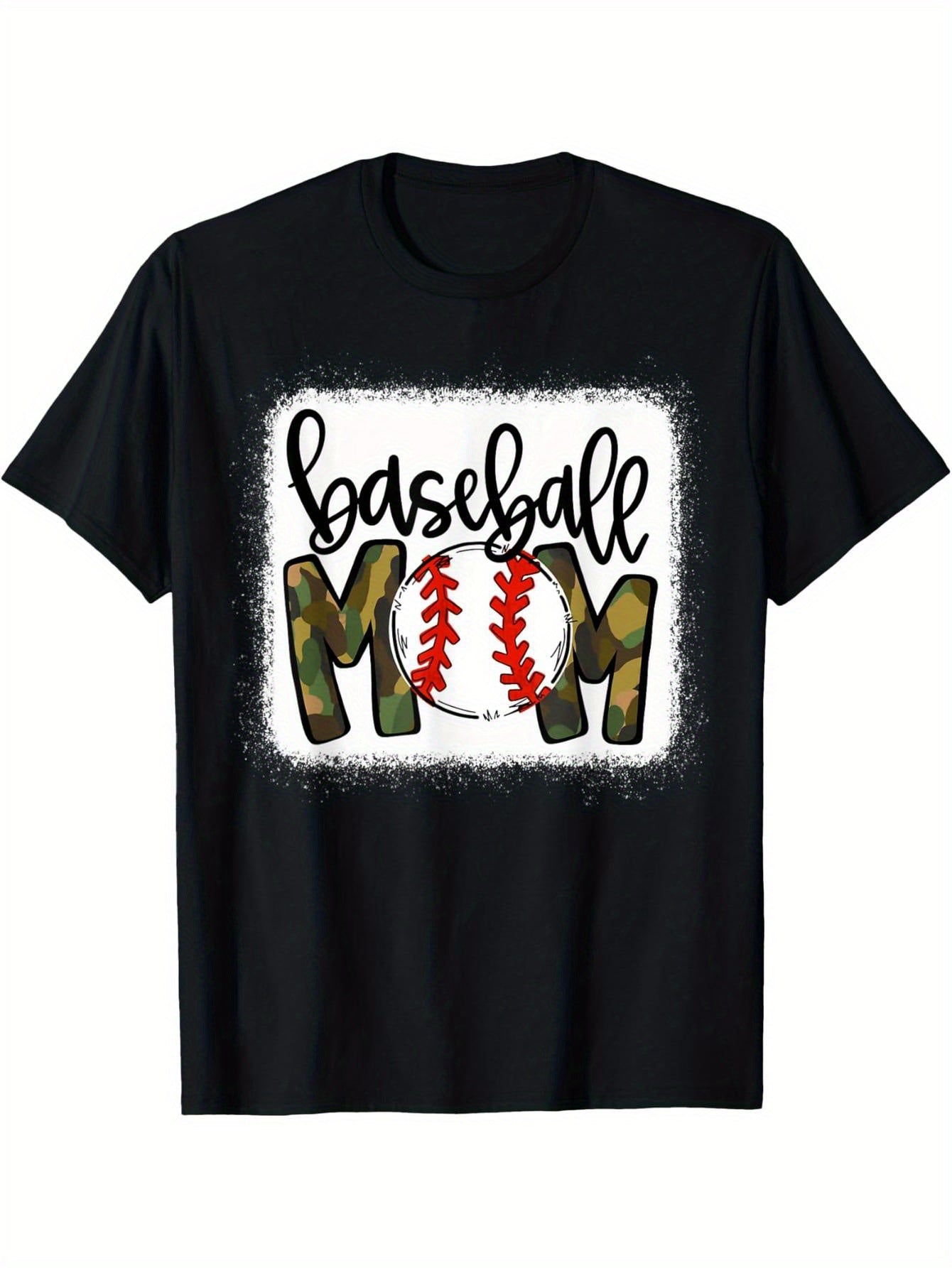 Baseball Mom Camouflage T-Shirt
