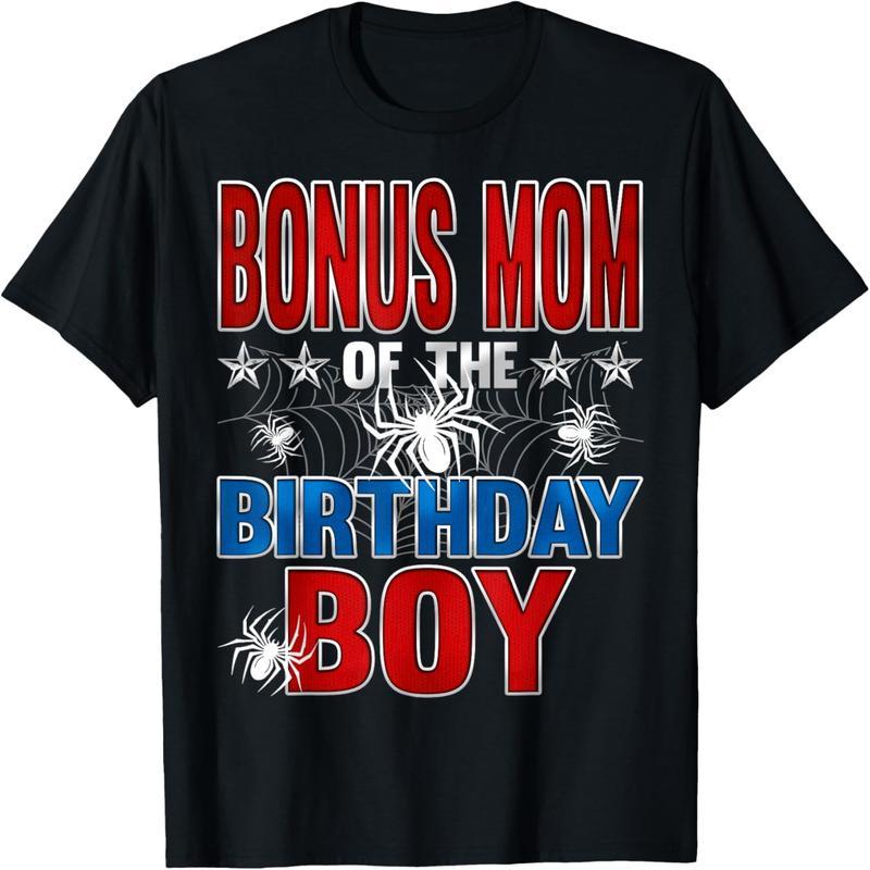 Birthday boy mom costume spider web birthday t-shirt giveaway