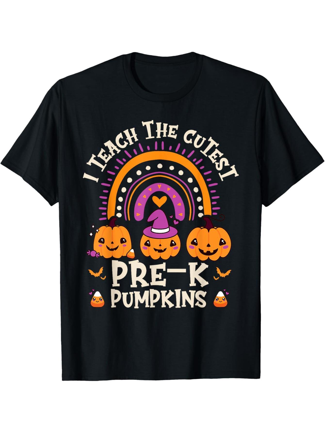 Teacher Halloween I teach the cutest preschool pumpkin t-shirt