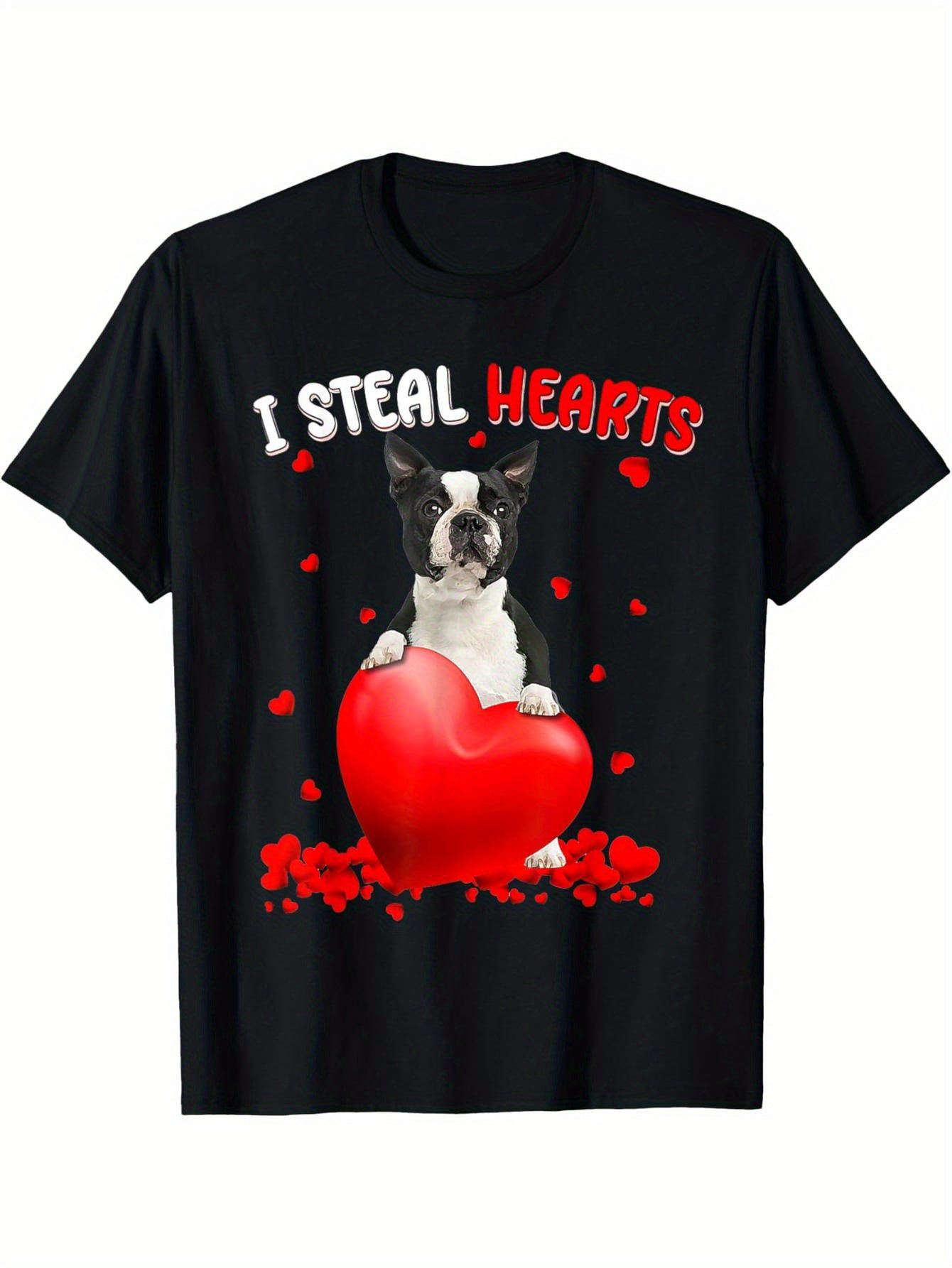 Boston Terrier, I Stole My Heart, Cute Valentine's Day Ladies T-Shirt