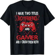 Video game lovers fun gamers teen boyfriend valentine t-shirt