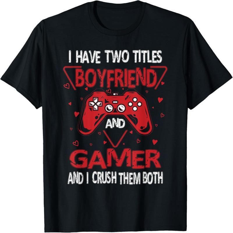Video game lovers fun gamers teen boyfriend valentine t-shirt