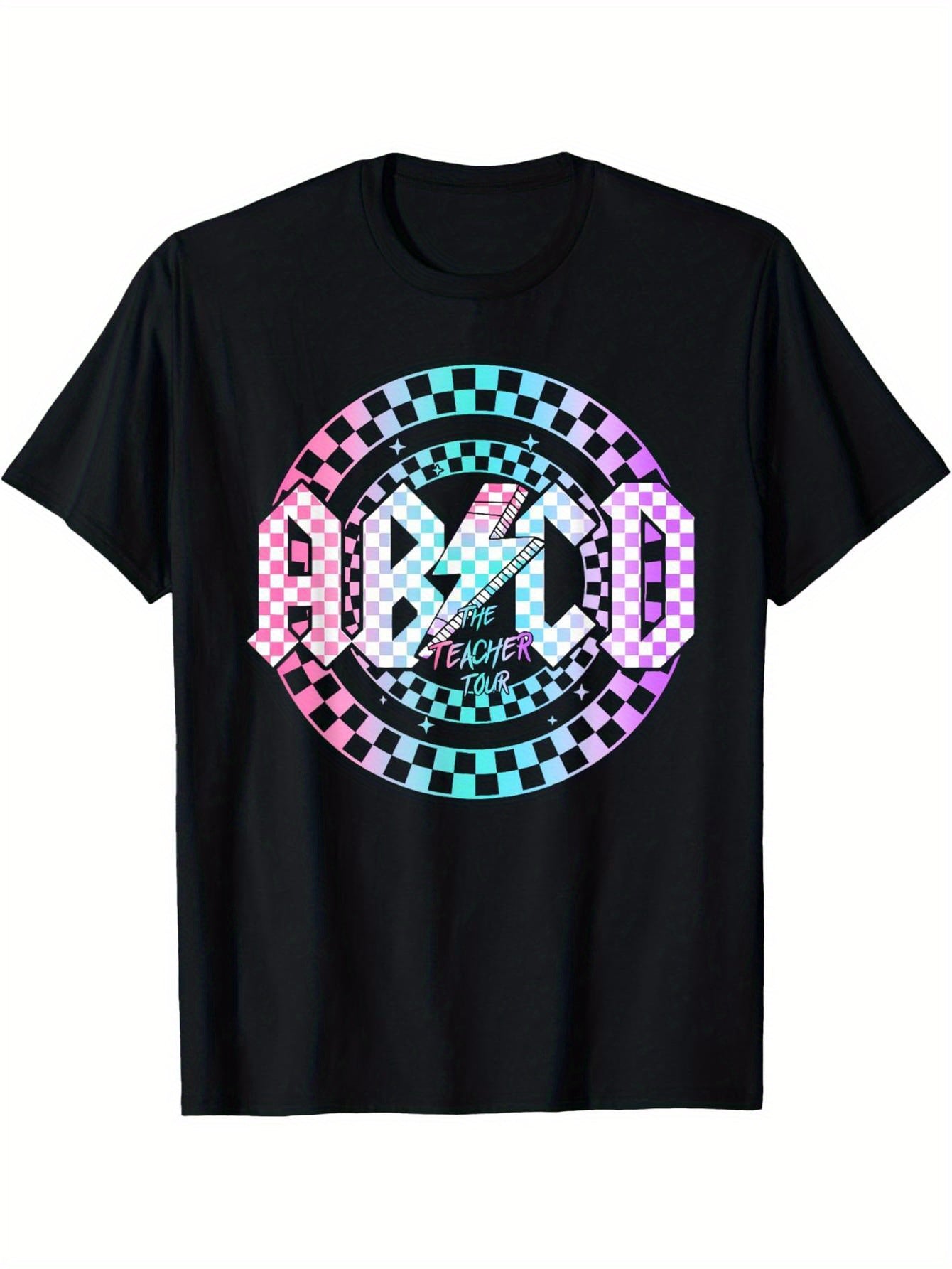 ABCD Teacher Tour First Day of School Rock (Double Sided) T-Shirt