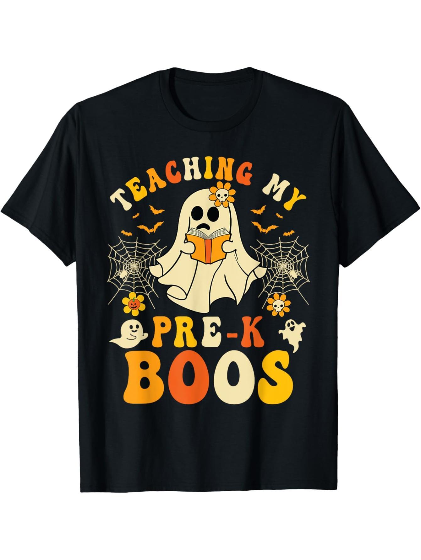 Teach My Preschool Boos Crew Teacher Halloween Ghost T-Shirt