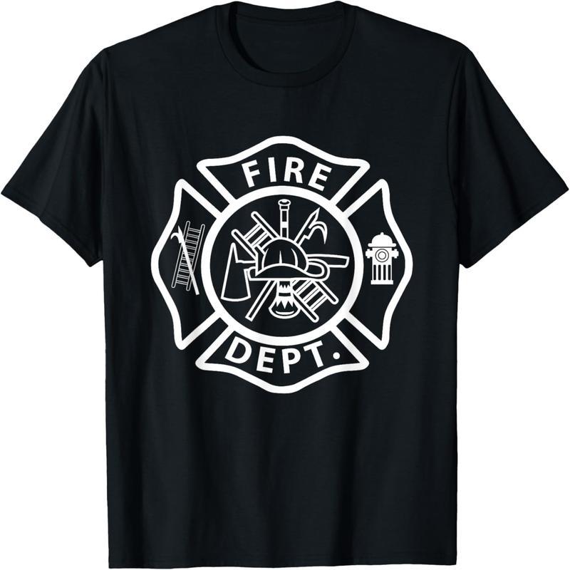 Fire Department Logo Uniform Firefighter Symbol Firefighter Equipment T-Shirt