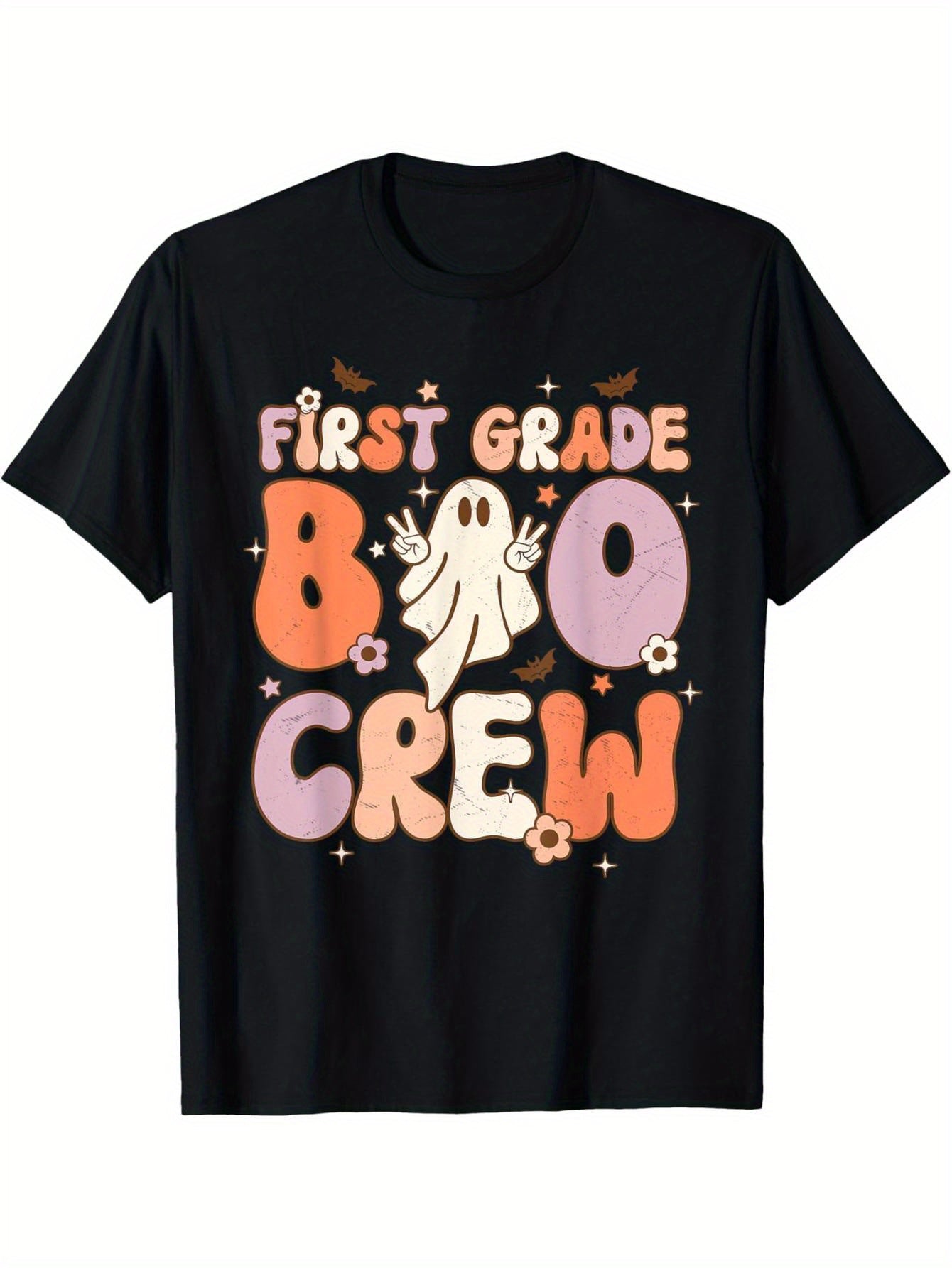 First Grade Boo Crew Teacher Student Cute Ghost Halloween T-Shirt