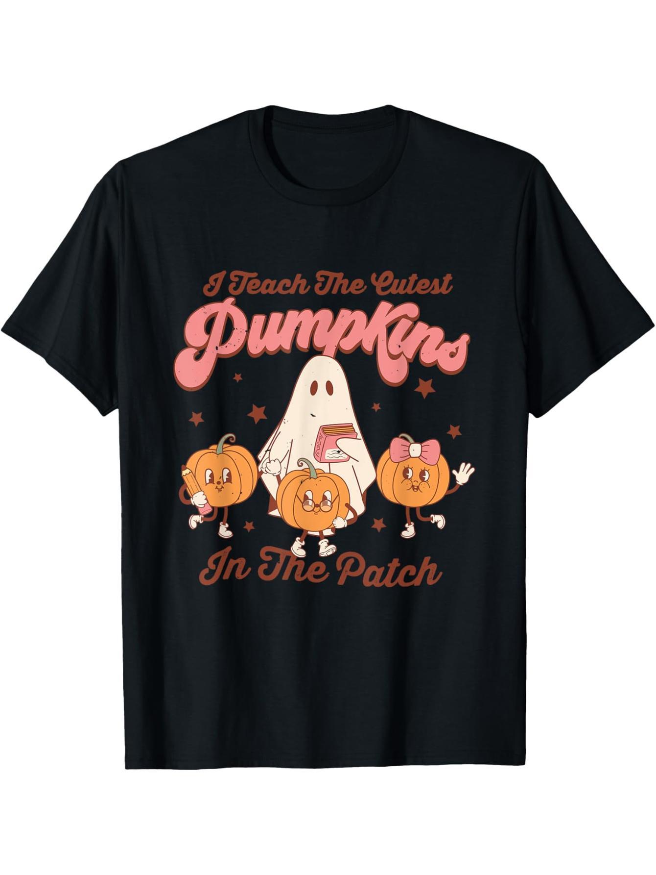I Teach the Cutest Pumpkin Patch Teacher Halloween T-Shirt