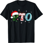 PTO Christmas Hat Reindeer Parent Teacher Organization Christmas T-Shirt