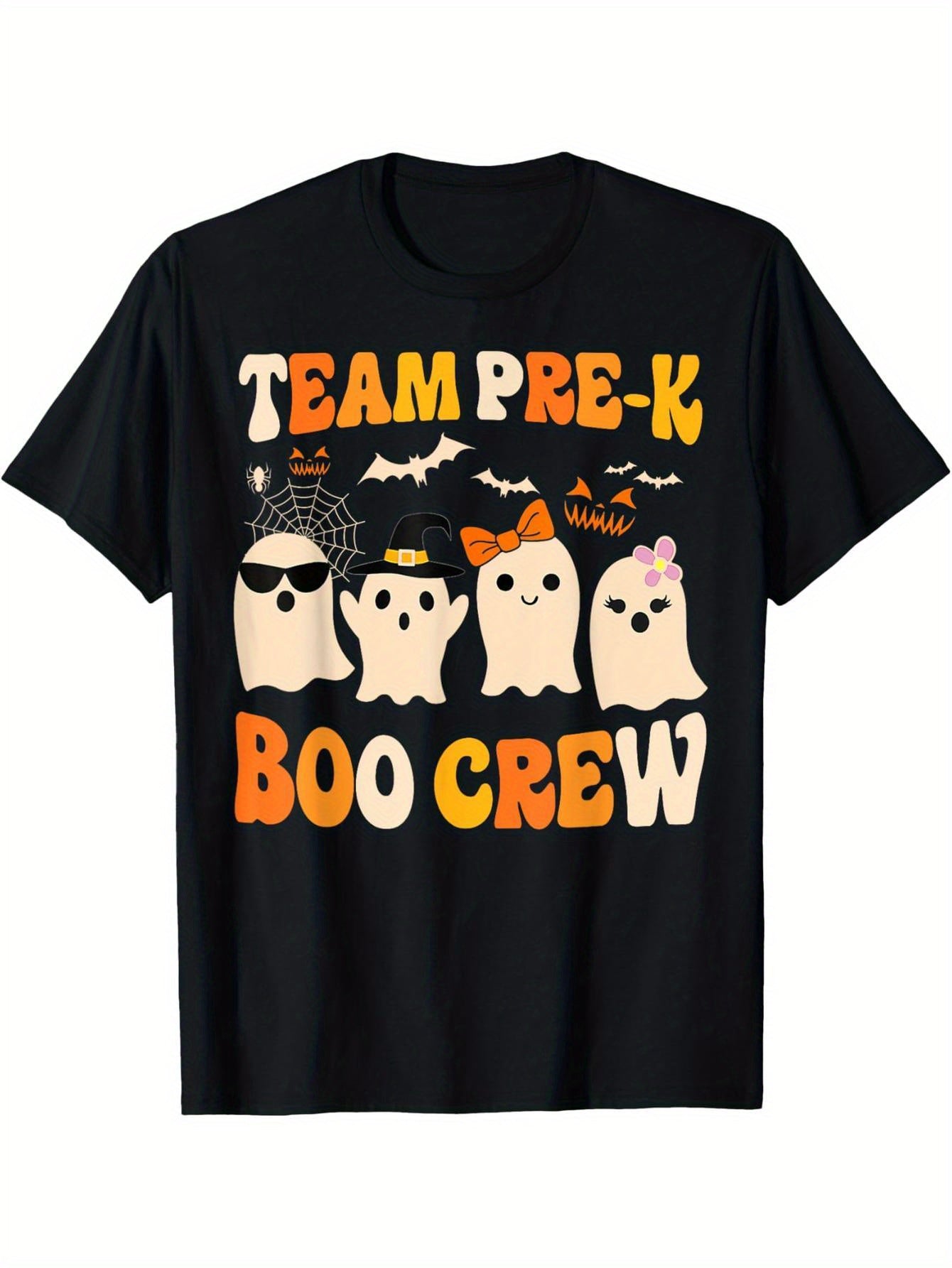 Cute Ghosts Pre K Boo Crew Halloween Teacher Student T-Shirt