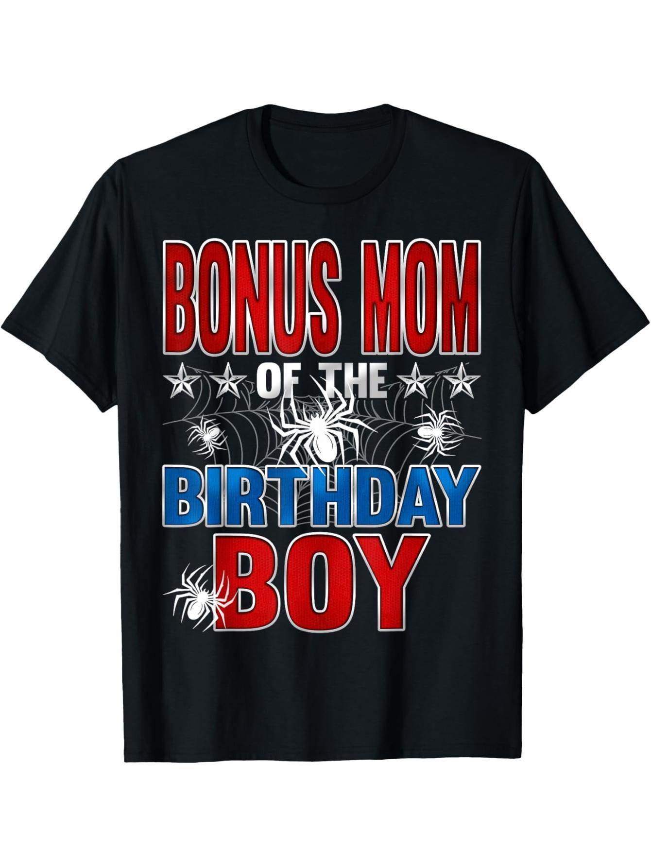 Birthday boy mom costume spider web birthday t-shirt giveaway