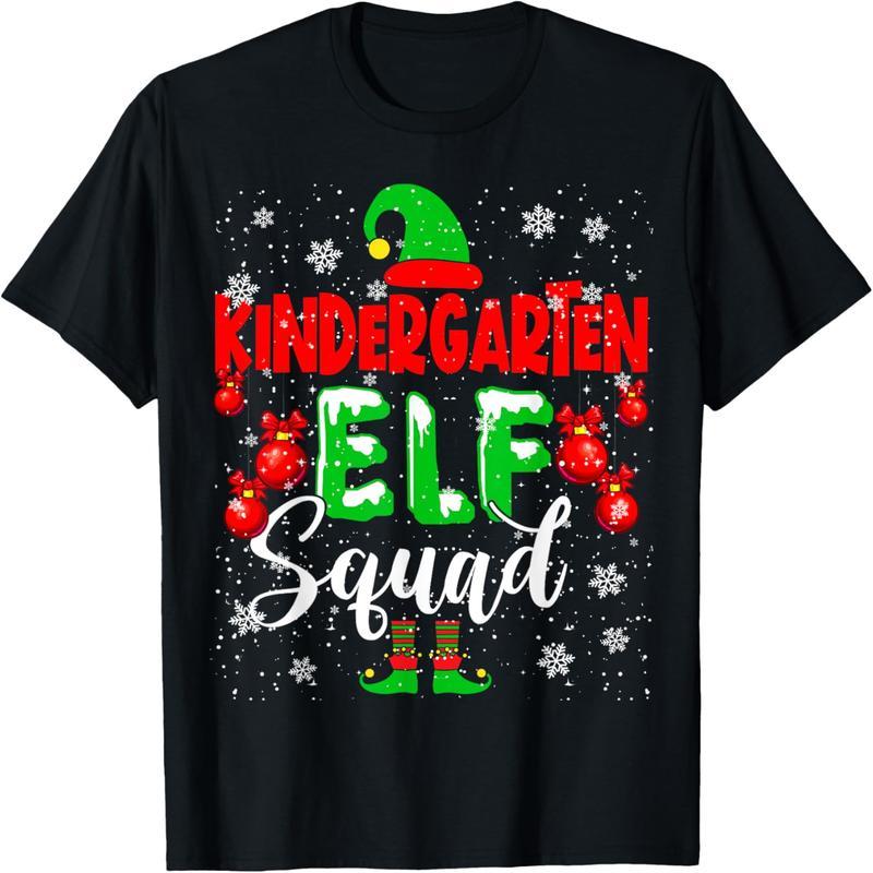 Kindergarten ELF Squad Fun Christmas ELF Boys, Girls Teacher T-Shirt